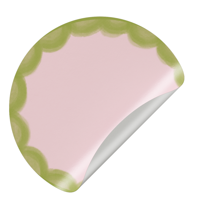 Sluitsticker watercolor bolletjes - groen