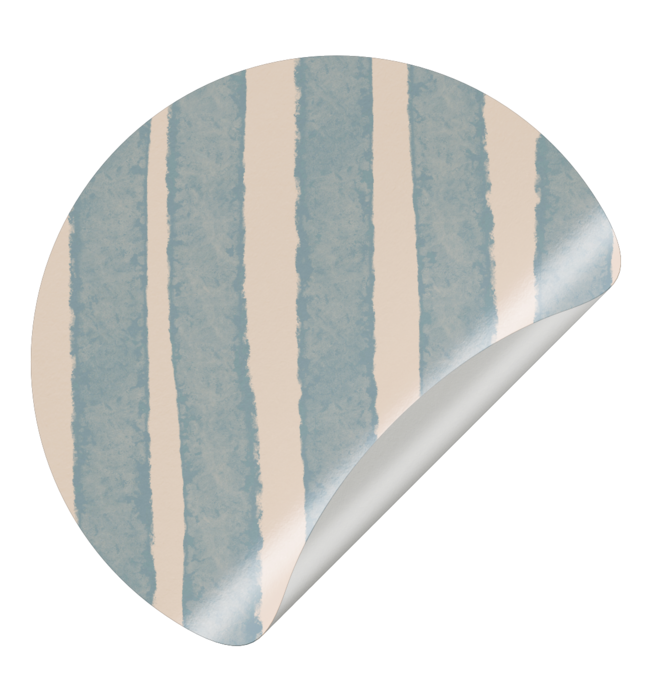 Sluitsticker watercolor streep - blauw