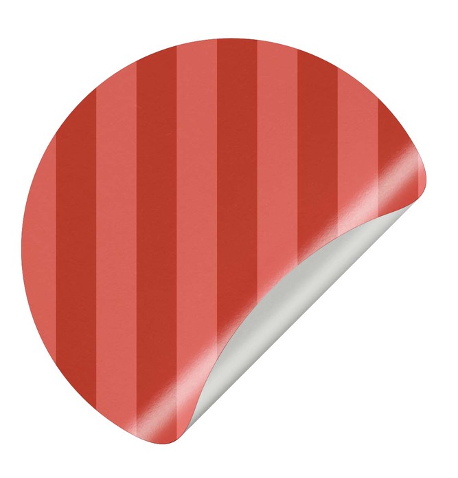 Sluitsticker streep patroon roze-rood