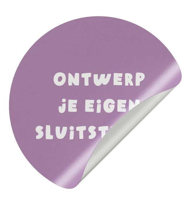 Sluitsticker ontwerp op maat