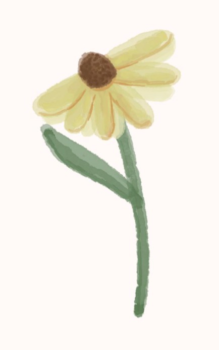 Persoonlijke postzegel gele bloem watercolor