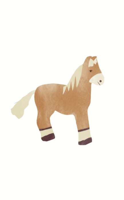 Persoonlijke postzegel holtziger oranje paard