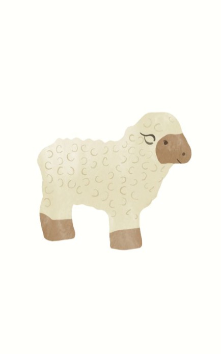 Persoonlijke postzegel holtziger wit schaap