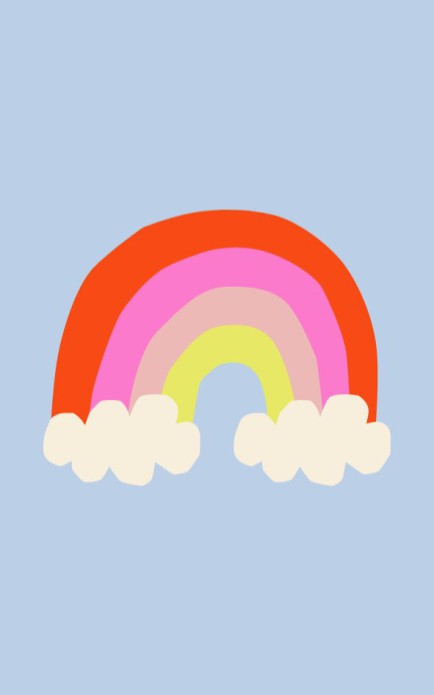 Persoonlijke postzegel regenboog- blauw
