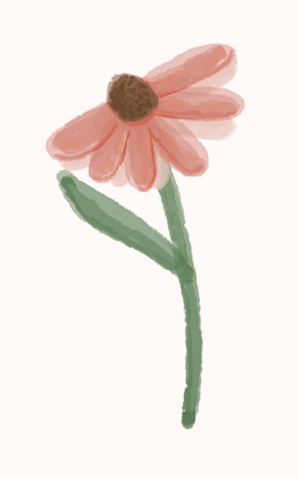 Persoonlijke postzegel roze bloem watercolor