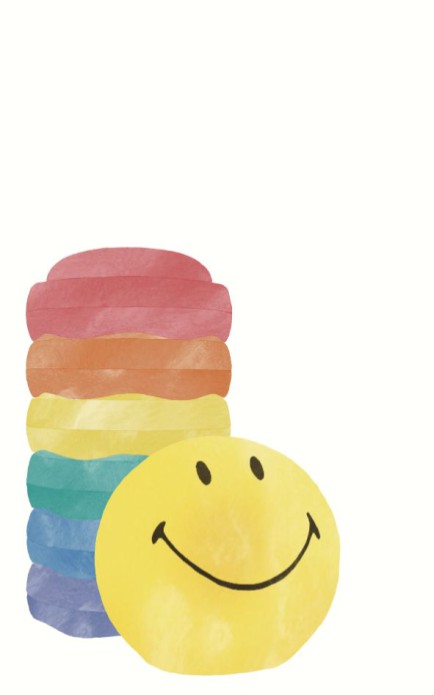 Persoonlijke postzegel smiley en stapelstein