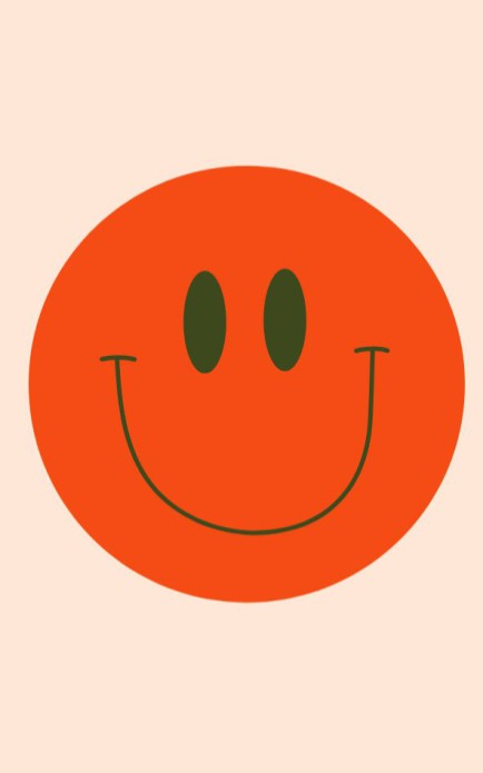 Persoonlijke postzegel smiley oranje