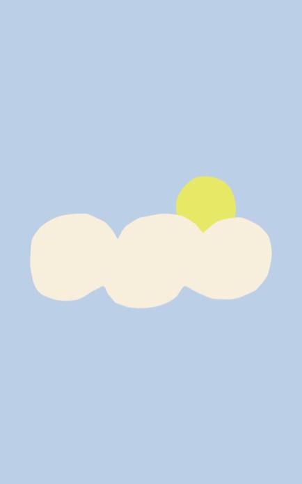 Persoonlijke postzegel wolk en zon - blauw
