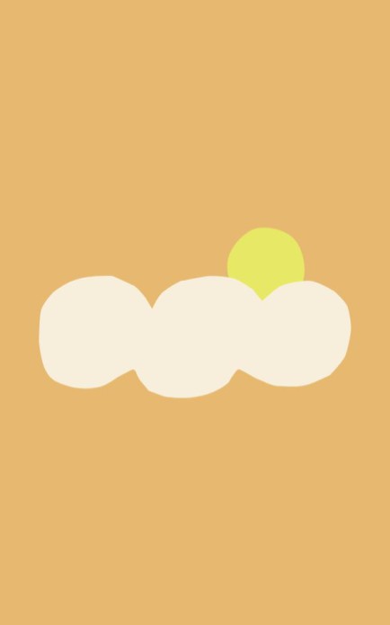 Persoonlijke postzegel wolk en zon - oranje
