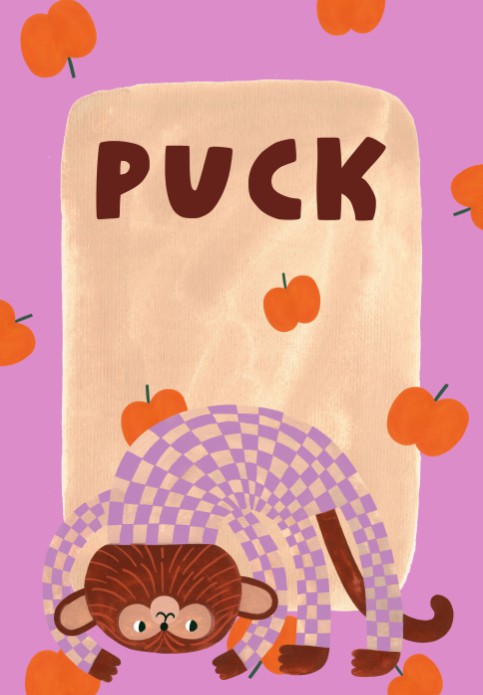 Poster aapje Puck -  21x30