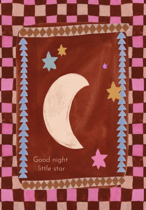 Poster Good night little star - 21x30