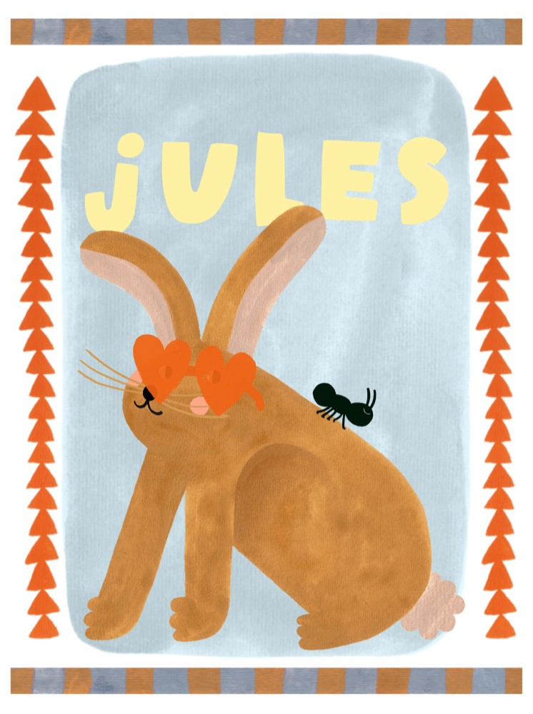 Poster konijn - Jules  30x40