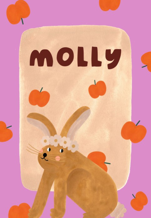 Poster konijn Molly -  21x30