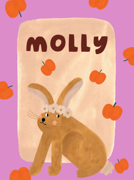 Poster konijn Molly 30x40