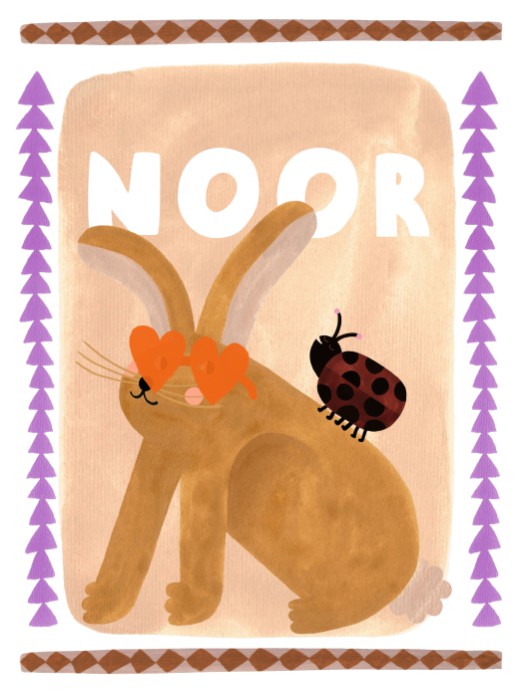 Poster konijn - Noor  30x40