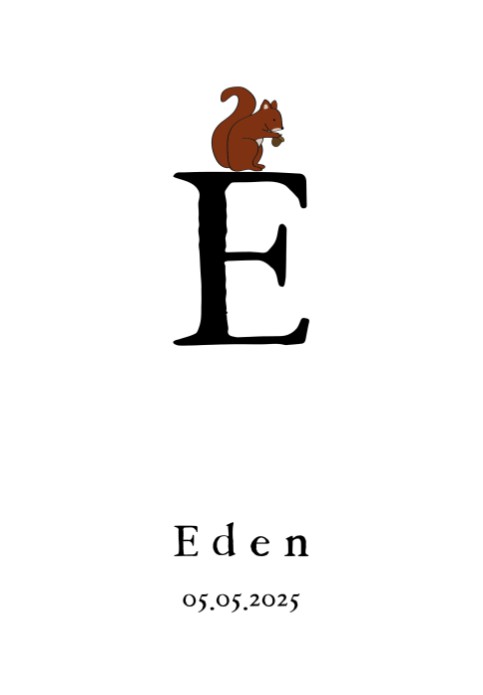 Poster letter E 21x30