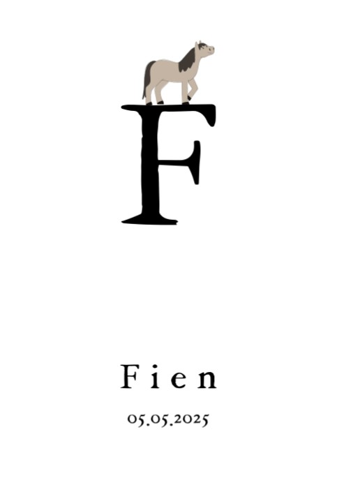 Poster letter F 21x30