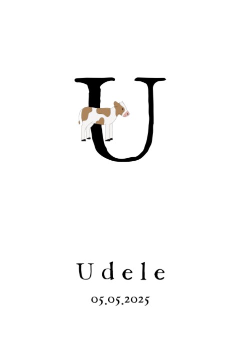 Poster letter U 21x30