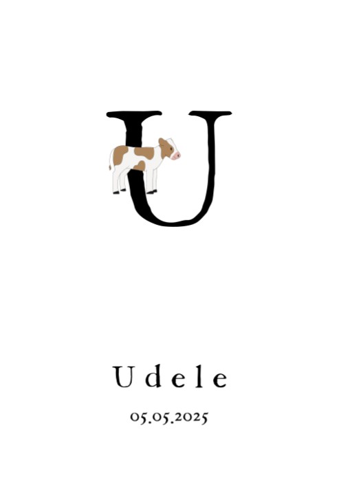 Poster letter U 50x70