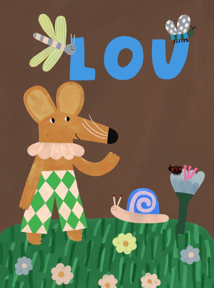 Poster muis Lou | 30 x 40 cm
