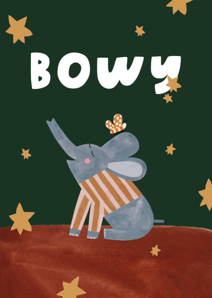 Poster olifant - Bowy 50x70