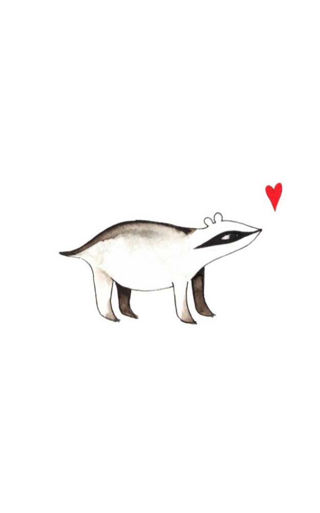 Postzegel - das met hartje Atelier Fabel