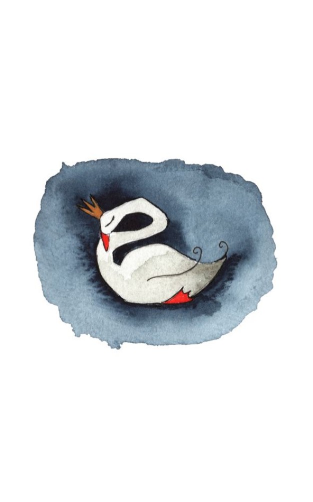 Postzegel - zwaan Atelier Fabel