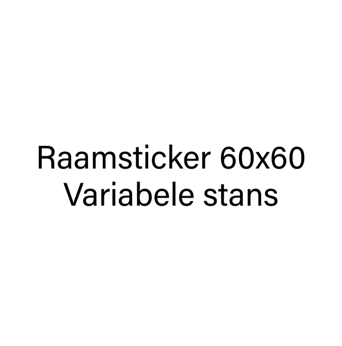 Raamsticker 60x60 STANS