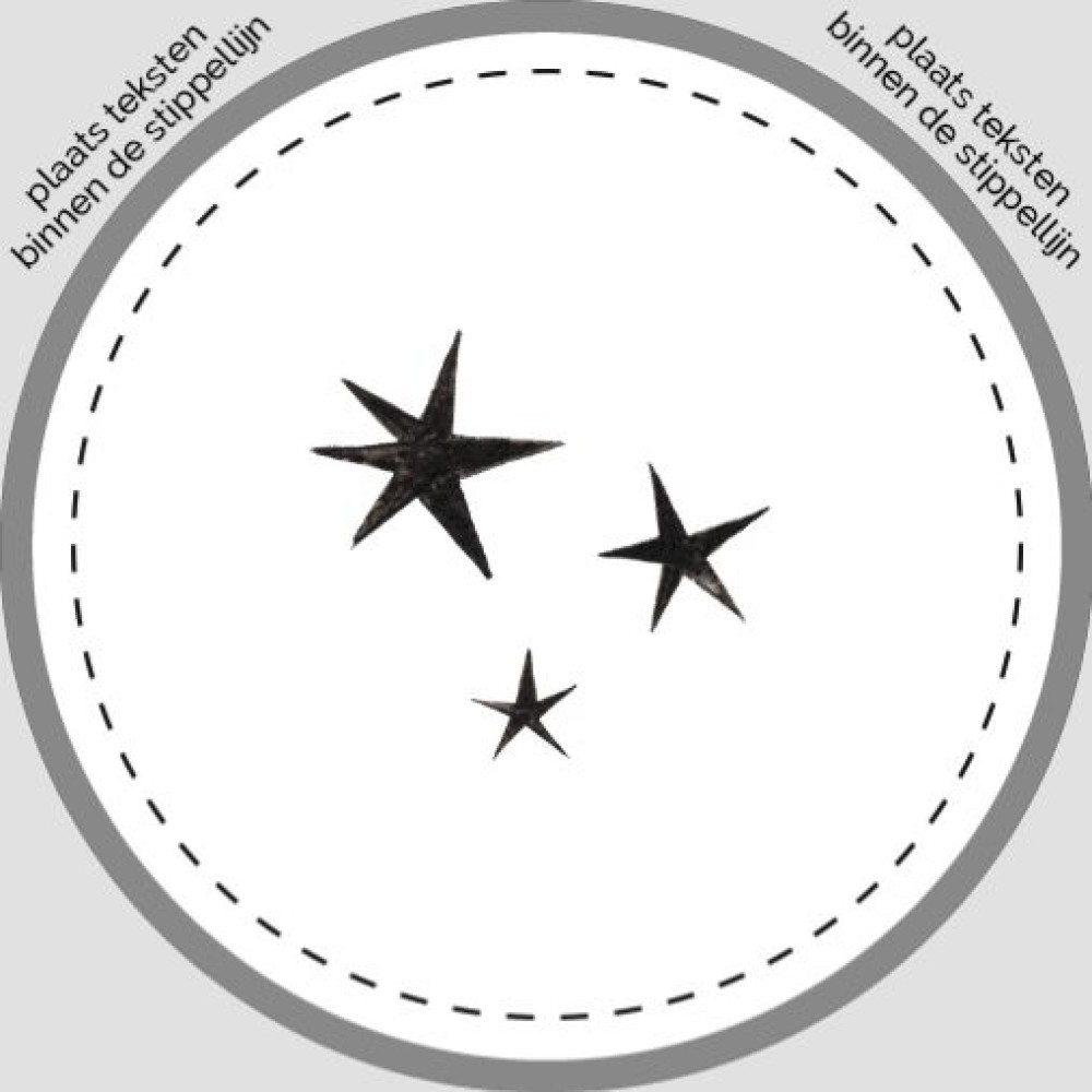 Sluitsticker - zwarte sterren Atelier Fabel
