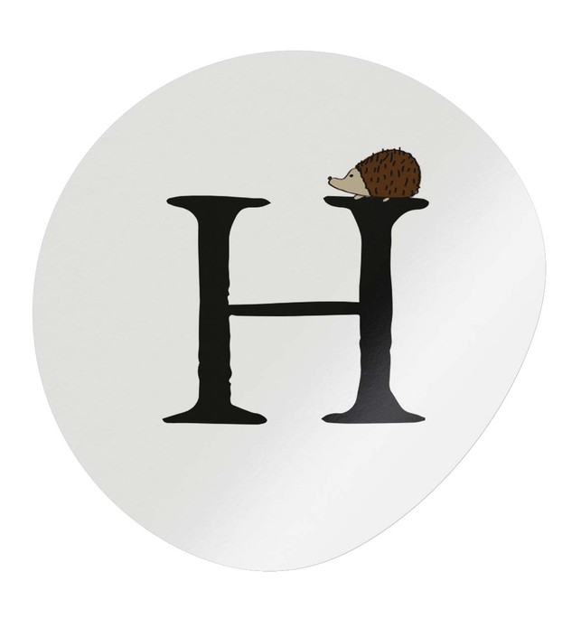 Sluitsticker letter H egel