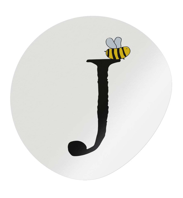 Sluitsticker letter J hommel