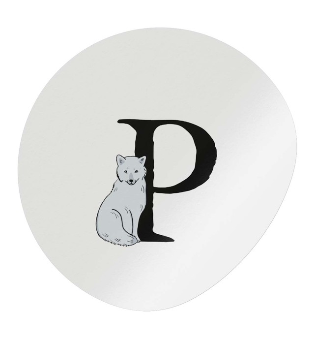 Sluitsticker letter P poolvos