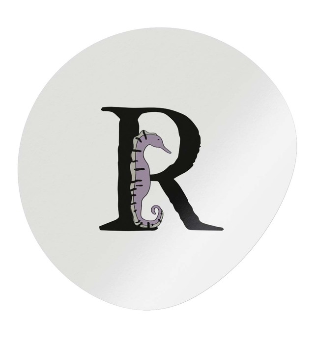 Sluitsticker letter R zeepaardje