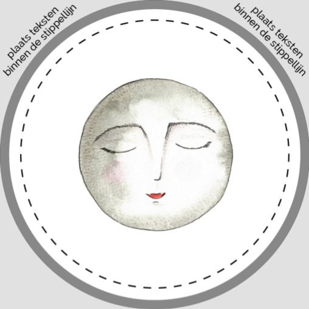 Sluitsticker - maan Atelier Fabel