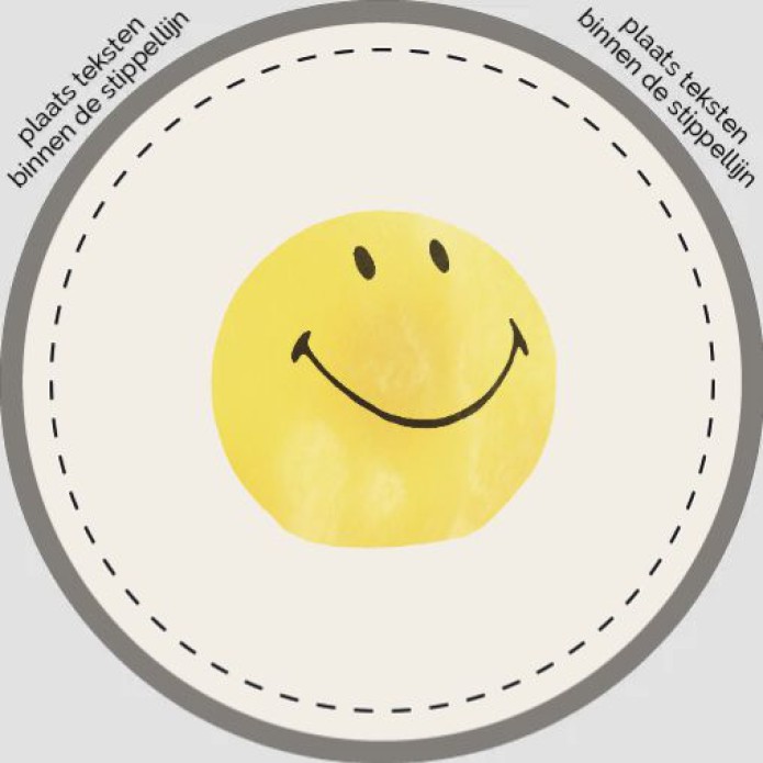 Sluitsticker smiley lamp