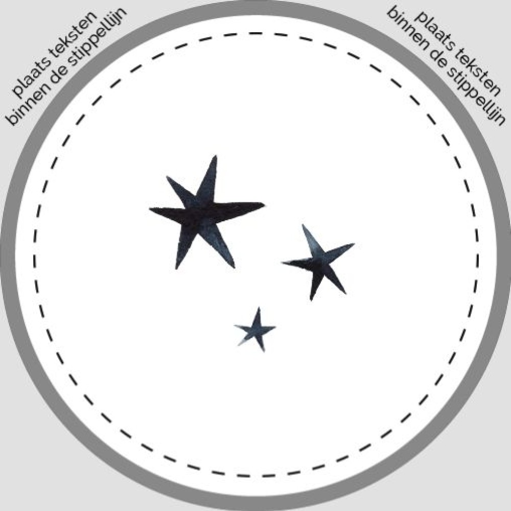 Sluitsticker - blauwe sterren Atelier Fabel